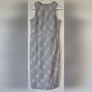 🩷🩵 Ann Taylor Plaid Tucked Wrap Sheath Dress Sz 8 P💛🩷